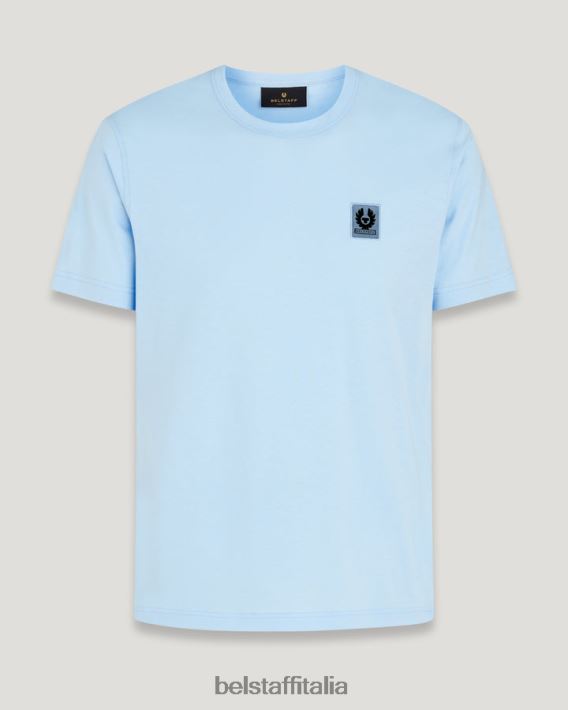 vestiario Belstaff maglietta jersey di cotone celeste uomini H2DD6J179