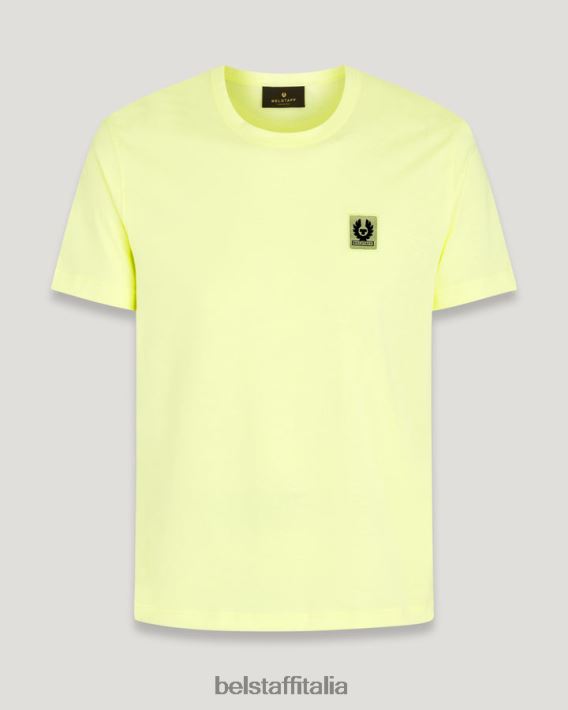 vestiario Belstaff maglietta jersey di cotone giallo limone uomini H2DD6J174