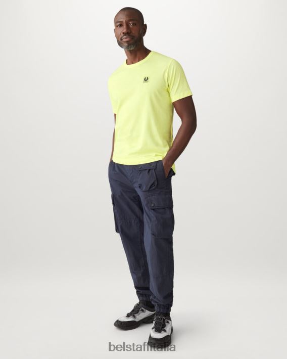 vestiario Belstaff maglietta jersey di cotone giallo limone uomini H2DD6J174