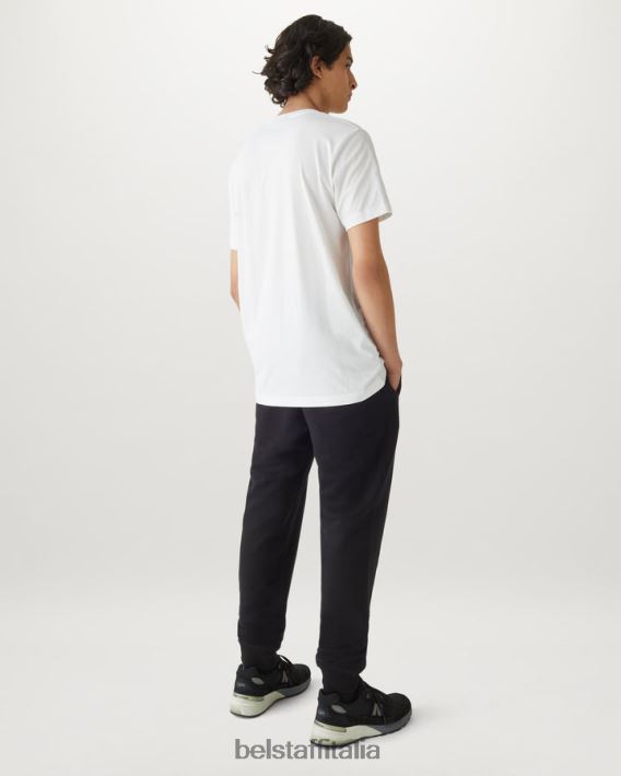 vestiario Belstaff maglietta ottica jersey di cotone bianco/nero uomini H2DD6J169