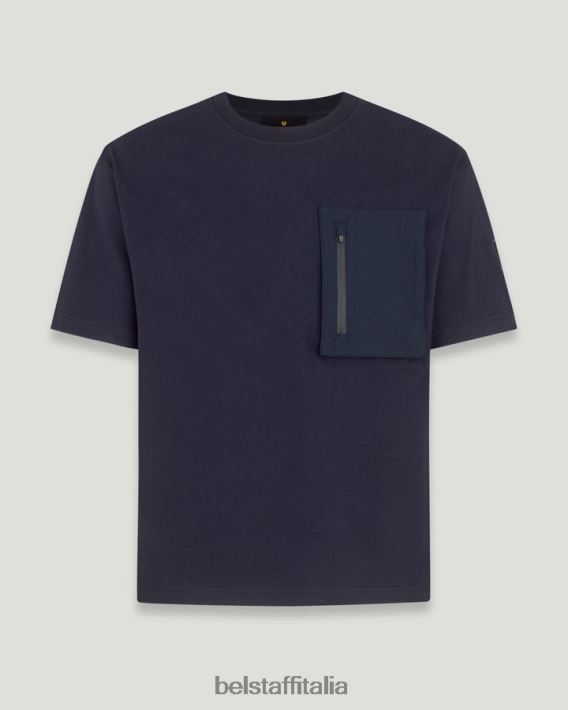 vestiario Belstaff maglietta severa jersey di cotone inchiostro scuro uomini H2DD6J170