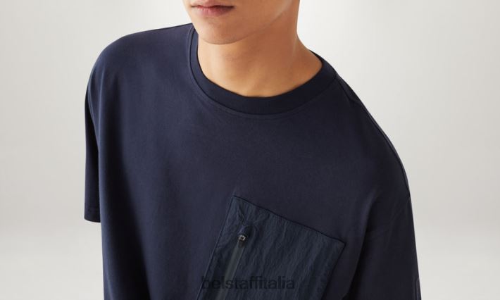 vestiario Belstaff maglietta severa jersey di cotone inchiostro scuro uomini H2DD6J170