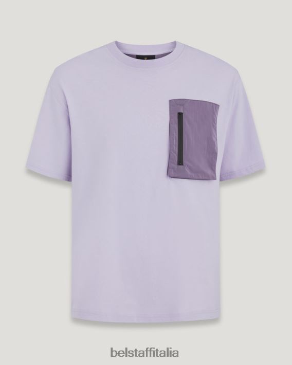 vestiario Belstaff maglietta severa jersey di cotone viola uomini H2DD6J161