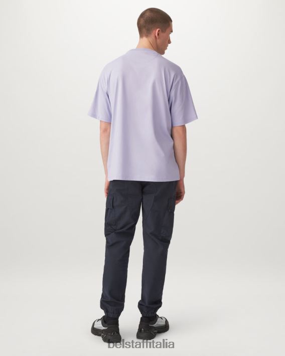 vestiario Belstaff maglietta severa jersey di cotone viola uomini H2DD6J161