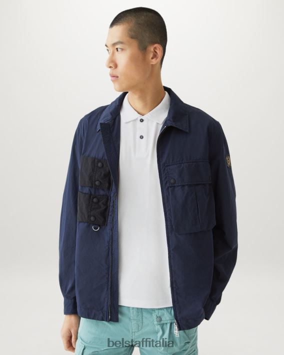 vestiario Belstaff monitorare il polo micropiquet di cotone bianco uomini H2DD6J194