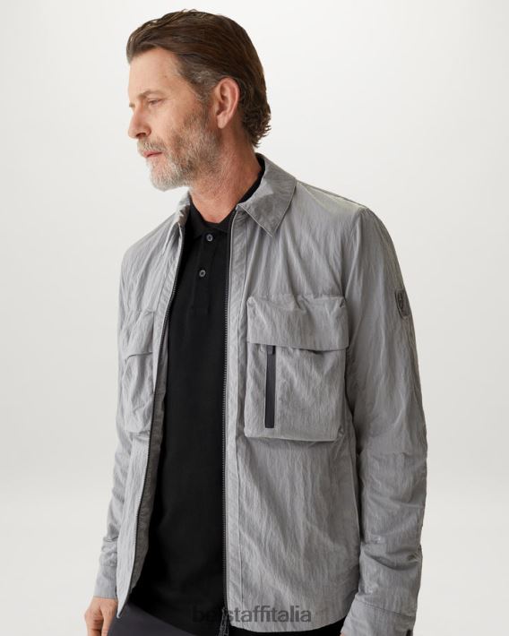 vestiario Belstaff polo a maniche lunghe piquet di cotone nero uomini H2DD6J187