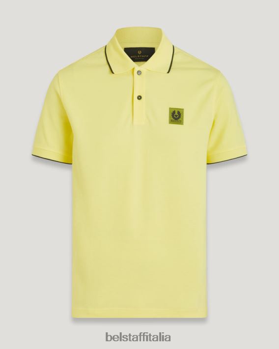 vestiario Belstaff polo con punta piquet di cotone giallo limone uomini H2DD6J176