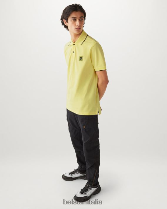 vestiario Belstaff polo con punta piquet di cotone giallo limone uomini H2DD6J176