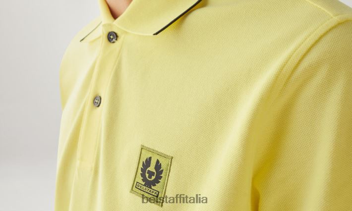 vestiario Belstaff polo con punta piquet di cotone giallo limone uomini H2DD6J176