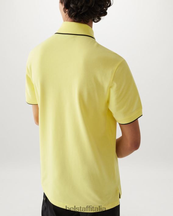 vestiario Belstaff polo con punta piquet di cotone giallo limone uomini H2DD6J176