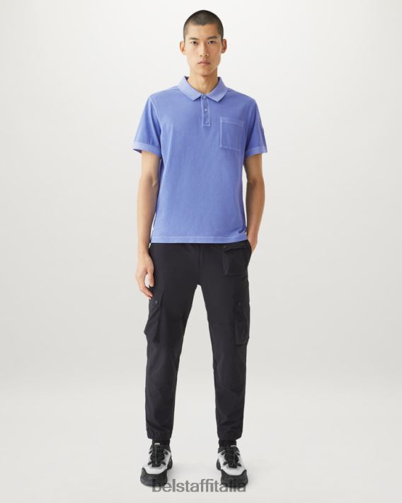 vestiario Belstaff polo della cambusa tintura in capo cotone malva uomini H2DD6J159