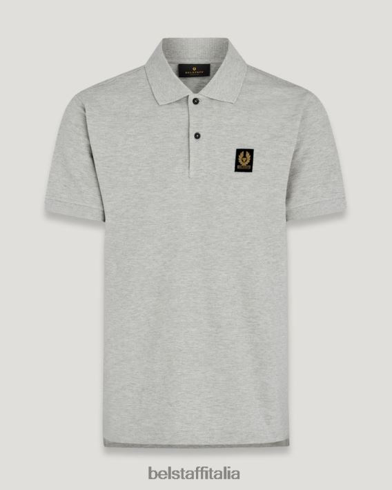 vestiario Belstaff polo piquet di cotone vecchio argento erica uomini H2DD6J198