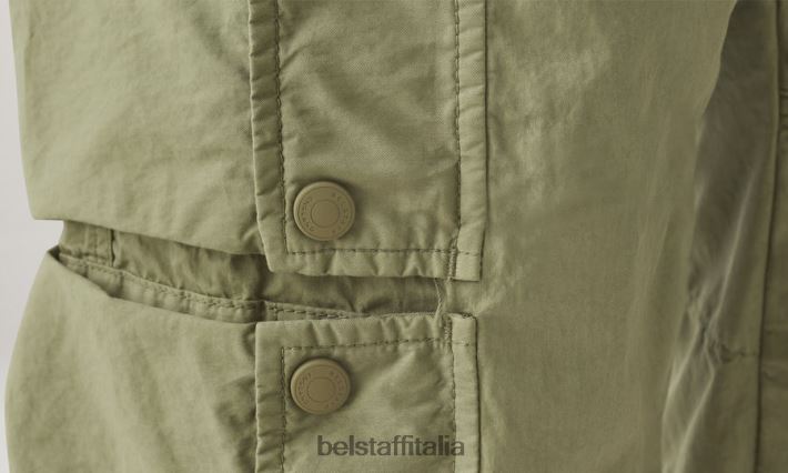 vestiario Belstaff pantaloncini cargo Harker misto cotone tinto in capo giallo limone/aloe uomini H2DD6J329