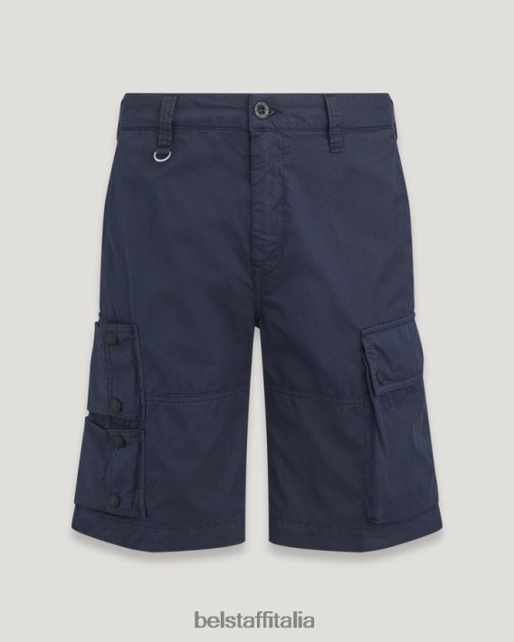 vestiario Belstaff pantaloncini cargo Harker tintura in capo misto cotone inchiostro scuro/nero uomini H2DD6J322