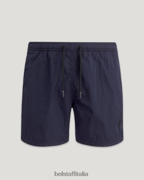 vestiario Belstaff pantaloncini da bagno clipper inchiostro scuro conchiglia brillante uomini H2DD6J327