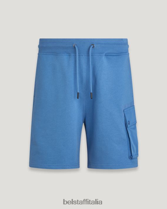 vestiario Belstaff pantaloncini da marea pile di cotone asciutto in avanti blu uomini H2DD6J335