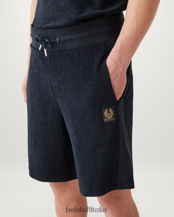 vestiario Belstaff pantaloncini da trawler spugna inchiostro scuro uomini H2DD6J324