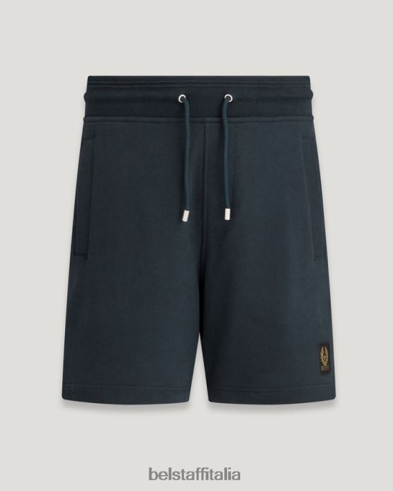 vestiario Belstaff pantaloncini della tuta vello di cotone inchiostro scuro uomini H2DD6J337