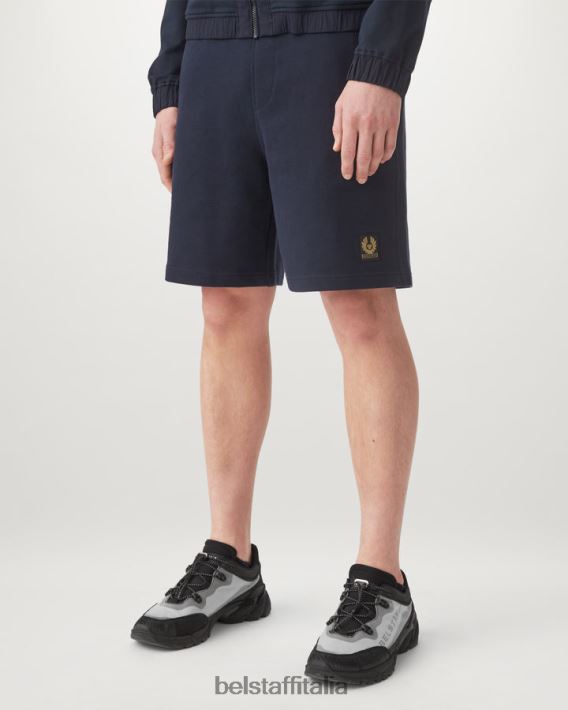 vestiario Belstaff pantaloncini della tuta vello di cotone inchiostro scuro uomini H2DD6J337